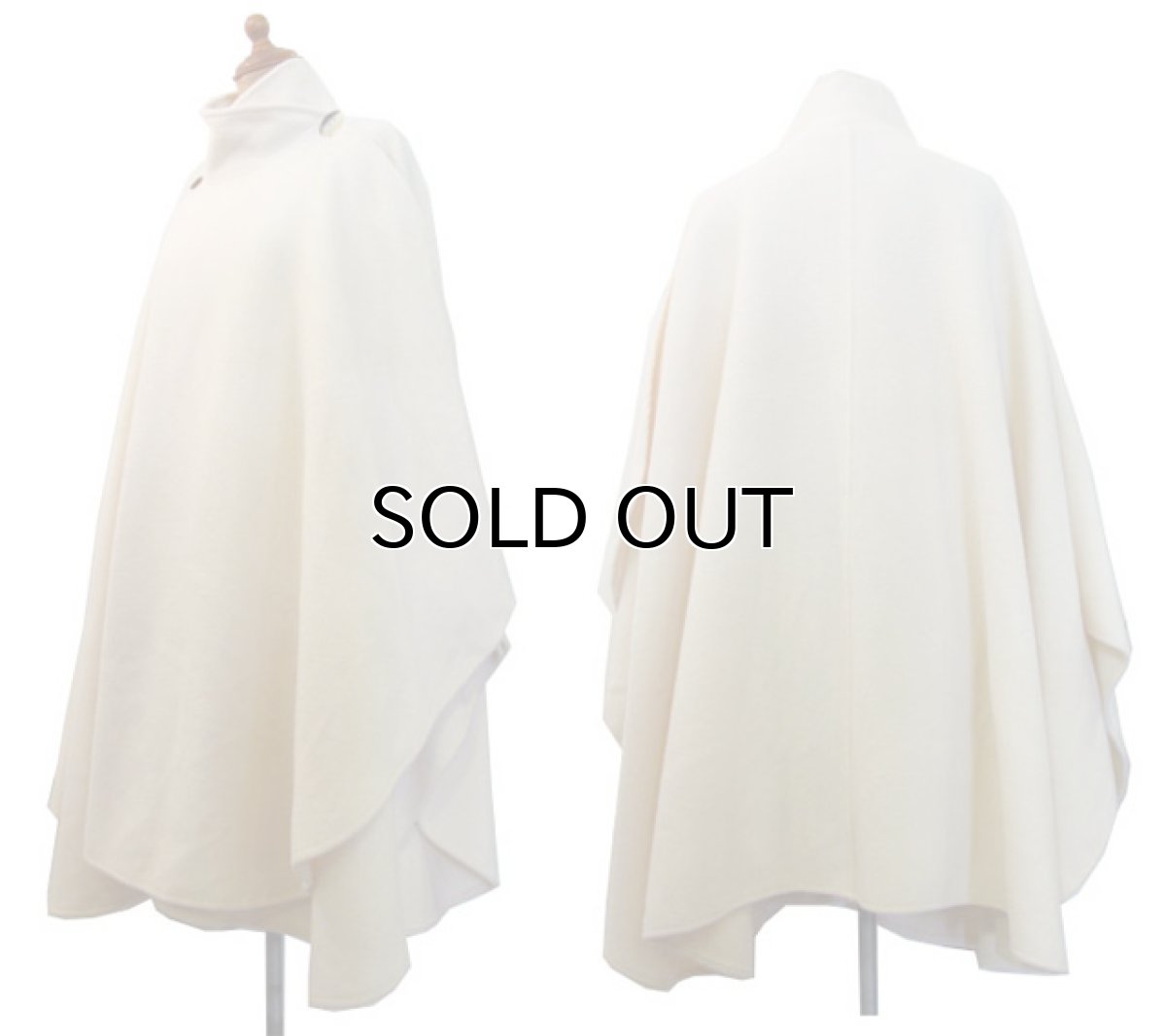 画像3: 1990's"alex hayes" White Wool Cape　size Free  (表記 ---) (3)