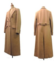 画像2: 1980's"Fairbrooke" Double Breasted  Wool Chester Field Coat  CAMEL　size S  (表記 10) (2)