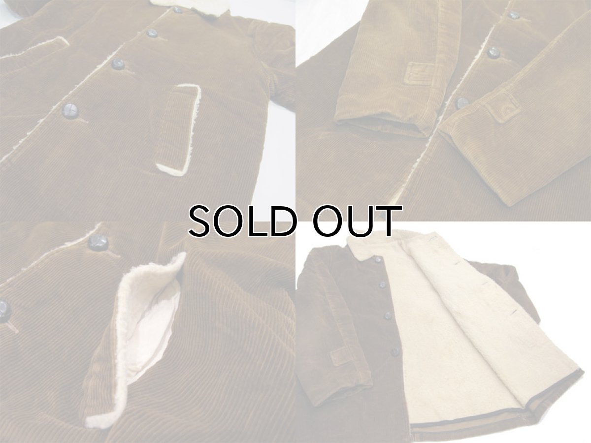 画像3: 1970's Corduroy Boa Half Coat  BROWN　size L  (表記 ---) (3)
