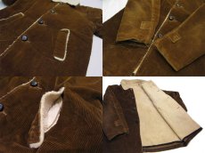 画像3: 1970's Corduroy Boa Half Coat  BROWN　size L  (表記 ---) (3)