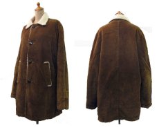 画像2: 1970's Corduroy Boa Half Coat  BROWN　size L  (表記 ---) (2)