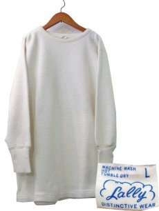 画像1: 1960's " Lally " All Cotton Thermal Shirts NATURAL　size S - M (表記 L) (1)