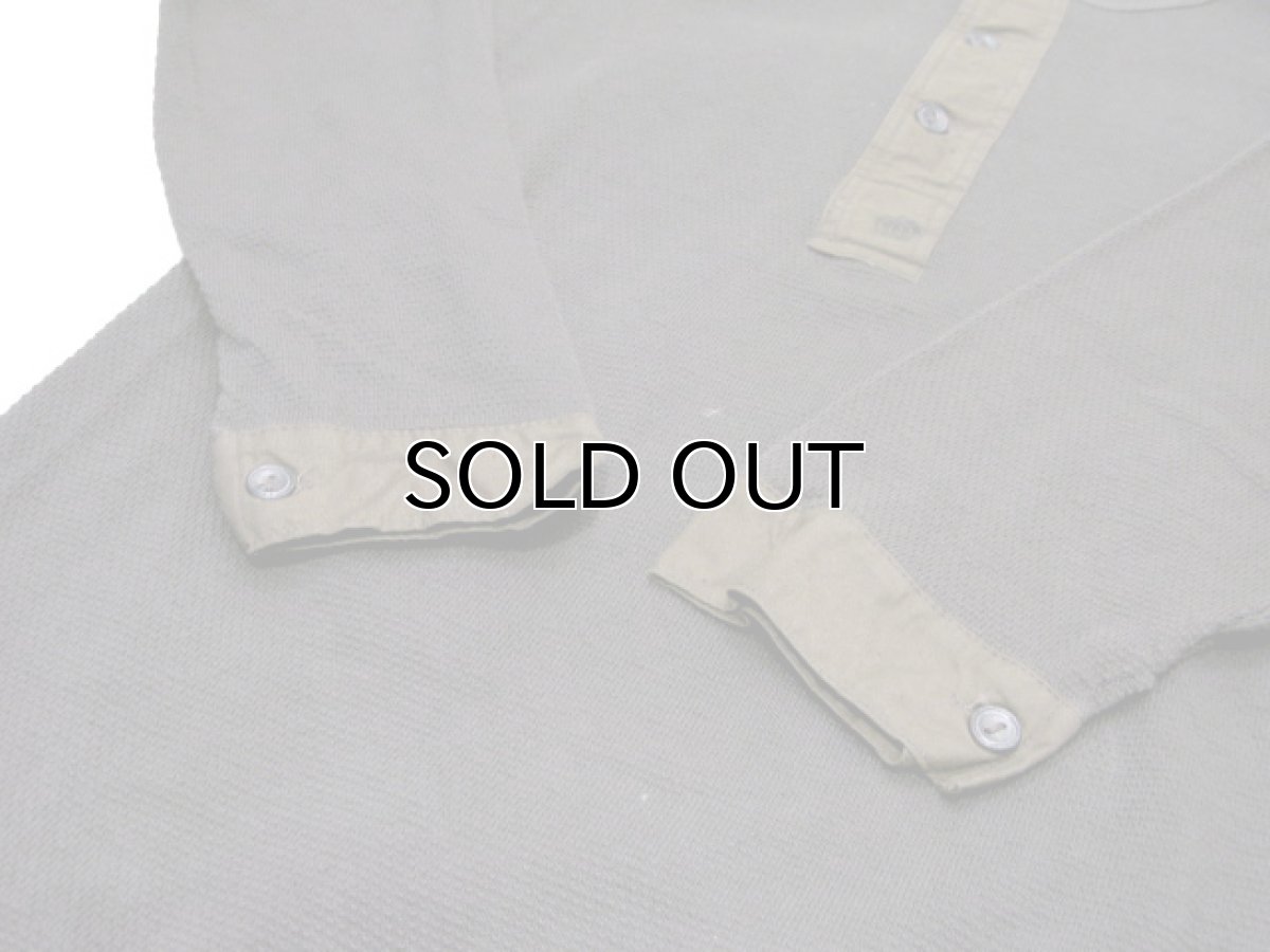 画像5: 1950-60's Swedish MilitaryWaffle Henley Neck Shirts DEAD STOCK - one wash　size M (表記 不明) (5)