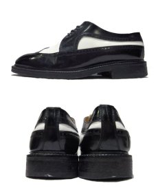 画像3: "BRAVO" Wing Tip TWO-TONE 3-Hole Sole  BLACK / WHITE 　size US 9  ( 42 / 27 cm ) (3)