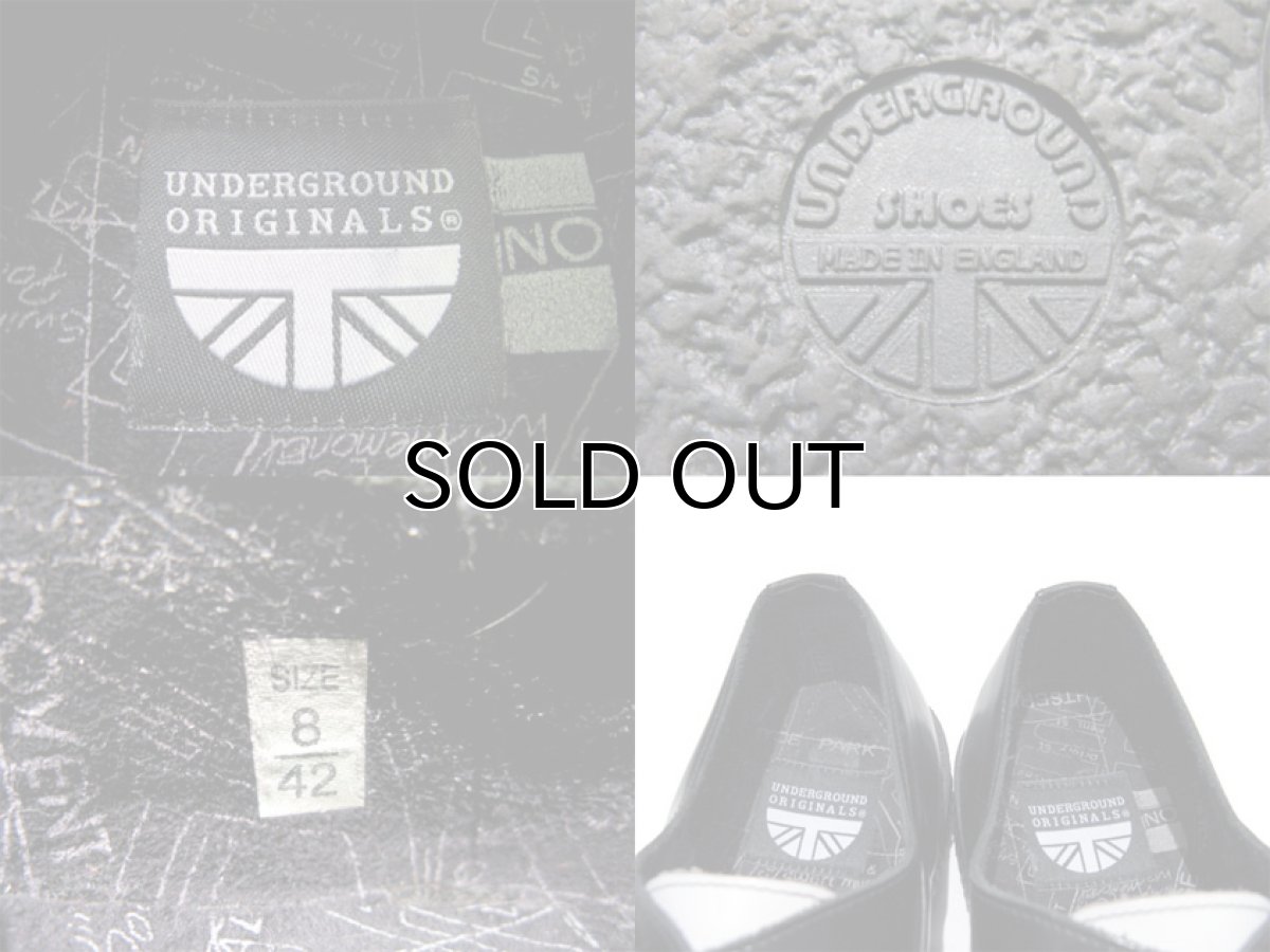 画像5: "UNDERGROUND" Single Strap TWO-TONE Rubber Sole  BLACK / WHITE  made in England　 size US 9  ( 42 / 27 cm ) (5)