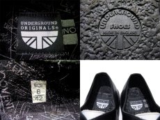 画像5: "UNDERGROUND" Single Strap TWO-TONE Rubber Sole  BLACK / WHITE  made in England　 size US 9  ( 42 / 27 cm ) (5)