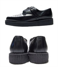 画像3: "UNDERGROUND" Single Strap TWO-TONE Rubber Sole  BLACK / WHITE  made in England　 size US 9  ( 42 / 27 cm ) (3)