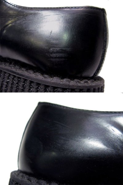 画像2: "UNDERGROUND" Single Strap TWO-TONE Rubber Sole  BLACK / WHITE  made in England　 size US 9  ( 42 / 27 cm )