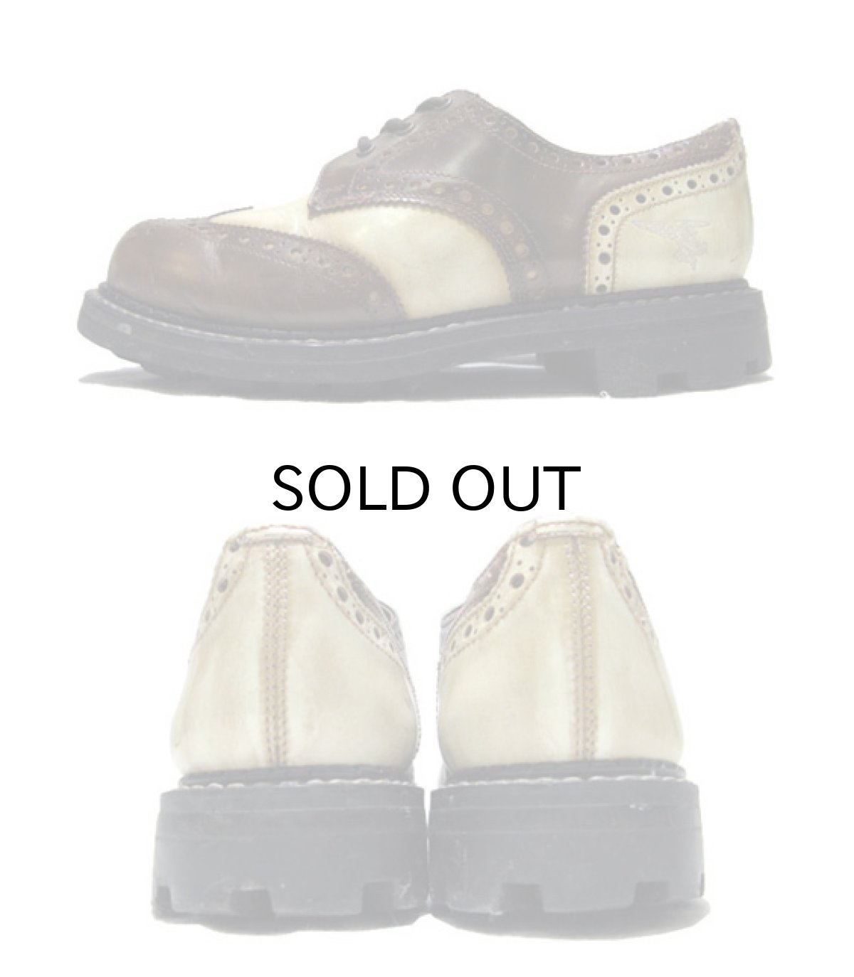 画像3: "Angels by JOHNFLUEVOG" TWO-TONE 3-Hole Sole  BROWN / CREAM 　size US 7  ( 25 cm ) (3)