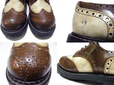 画像2: "Angels by JOHNFLUEVOG" TWO-TONE 3-Hole Sole  BROWN / CREAM 　size US 7  ( 25 cm )