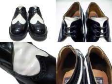 画像5: "BRAVO" Wing Tip TWO-TONE 3-Hole Sole  BLACK / WHITE 　size US 9  ( 42 / 27 cm ) (5)