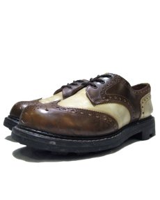 画像1: "Angels by JOHNFLUEVOG" TWO-TONE 3-Hole Sole  BROWN / CREAM 　size US 7  ( 25 cm ) (1)