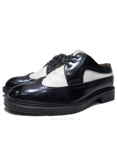 画像1: "BRAVO" Wing Tip TWO-TONE 3-Hole Sole  BLACK / WHITE 　size US 9  ( 42 / 27 cm ) (1)