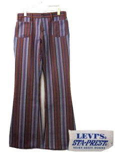 画像1: 1970's Levi's STA-PREST Color Stripe Flare Pants　size w 31 inch  (表記 無し) (1)