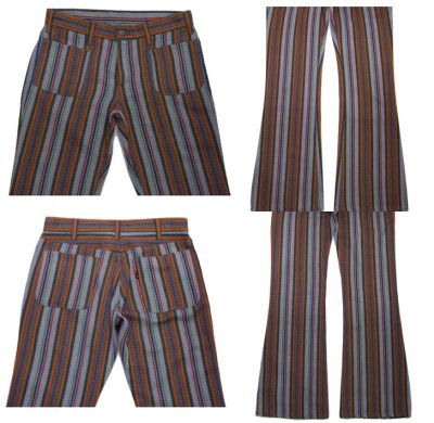 画像1: 1970's Levi's STA-PREST Color Stripe Flare Pants　size w 31 inch  (表記 無し)