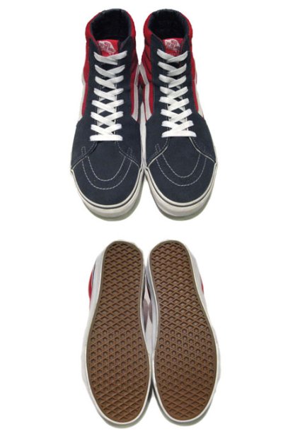 画像1: NEW VANS "Hi-Top" Suede / Canvas Sneaker　NAVY/RED　size US 11 (29cm)