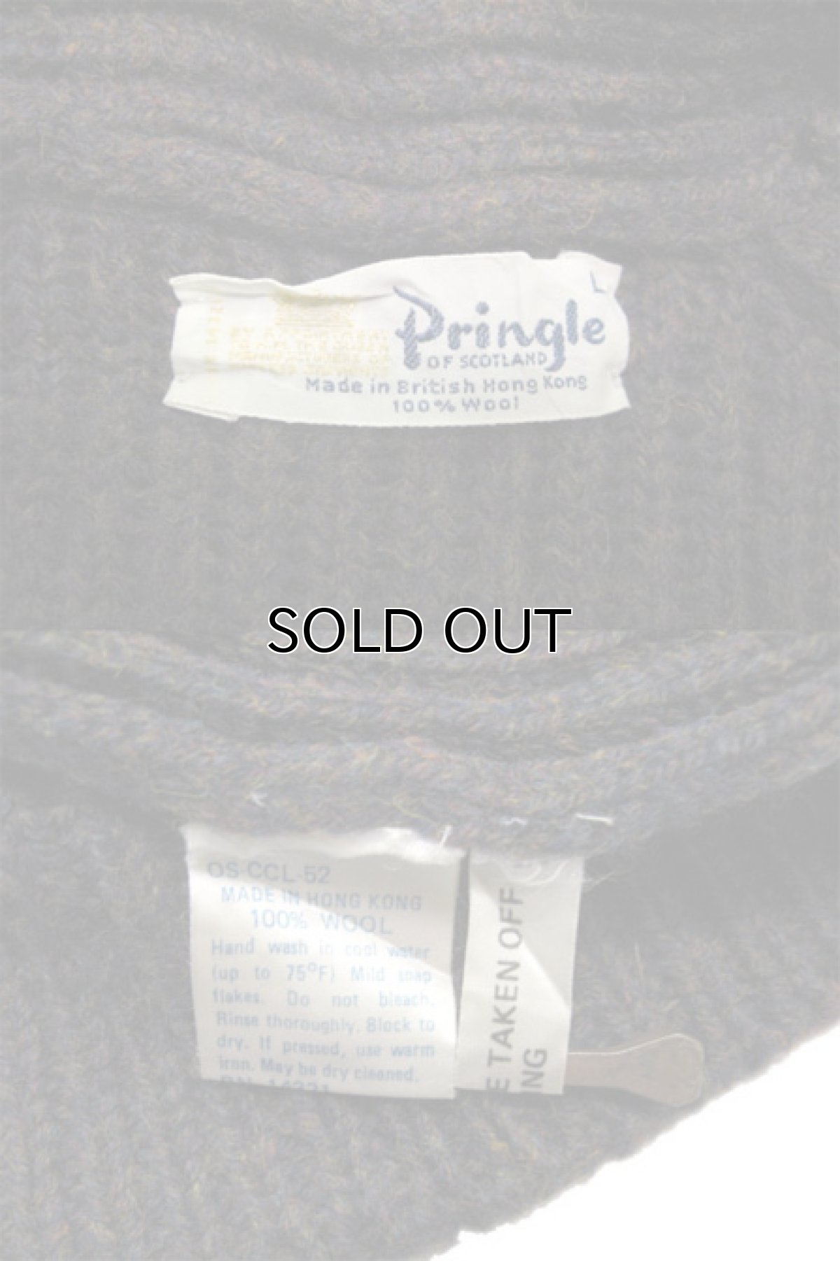 画像5: 1970's~ "Pringle" Shawl Collar Wool Cardigan BROWN系 size L (表記 L) (5)