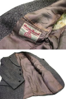 画像4: 1960's~ Harris Tweed 3-Button Tweed Jacket　size L (表記 無し) (4)