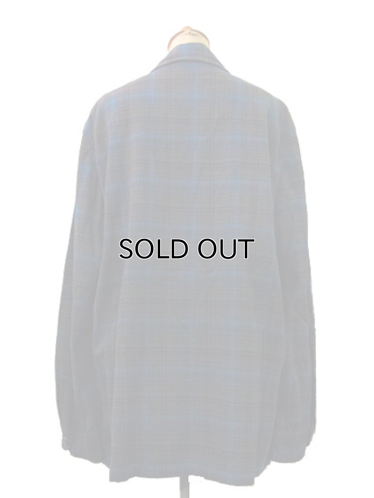 画像2: 1950's~ "Pendleton" Check Pattern 3-Button Jacket 青系 size M - L (表記 M)  (2)