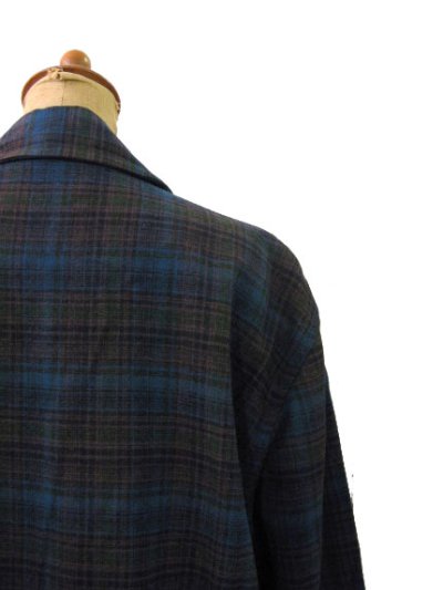 画像3: 1950's~ "Pendleton" Check Pattern 3-Button Jacket　青系　size M - L (表記 M) 