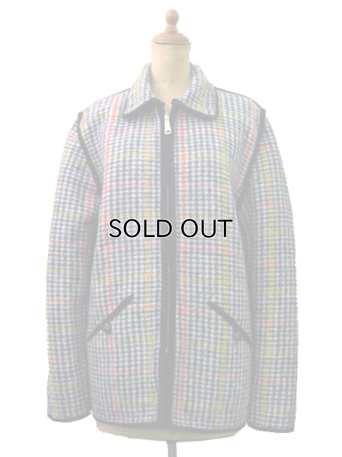 画像2: ~1970's "Tex-Fil S.A." Reversible Wool Blanket Jacket　size M (表記 38) (2)