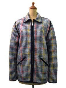 画像2: ~1970's "Tex-Fil S.A." Reversible Wool Blanket Jacket　size M (表記 38) (2)