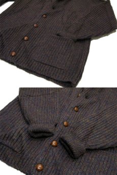 画像4: 1970's~ "Pringle" Shawl Collar Wool Cardigan BROWN系　size L (表記 L) (4)
