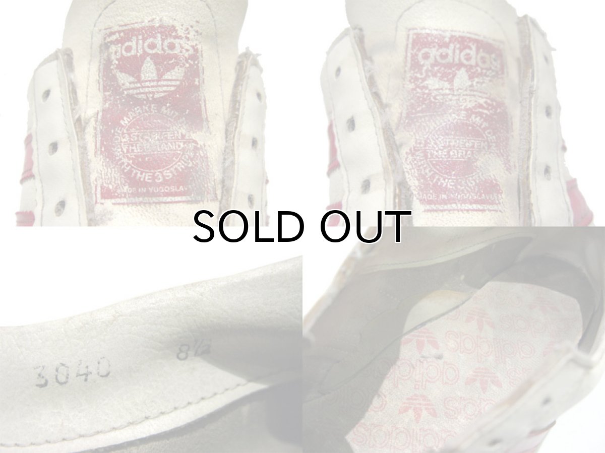 画像4: 1970's adidas "VIENNA" Leather Sneaker 白/赤 ユーゴスラビア製 size 8 1/2 (26.5cm) (4)