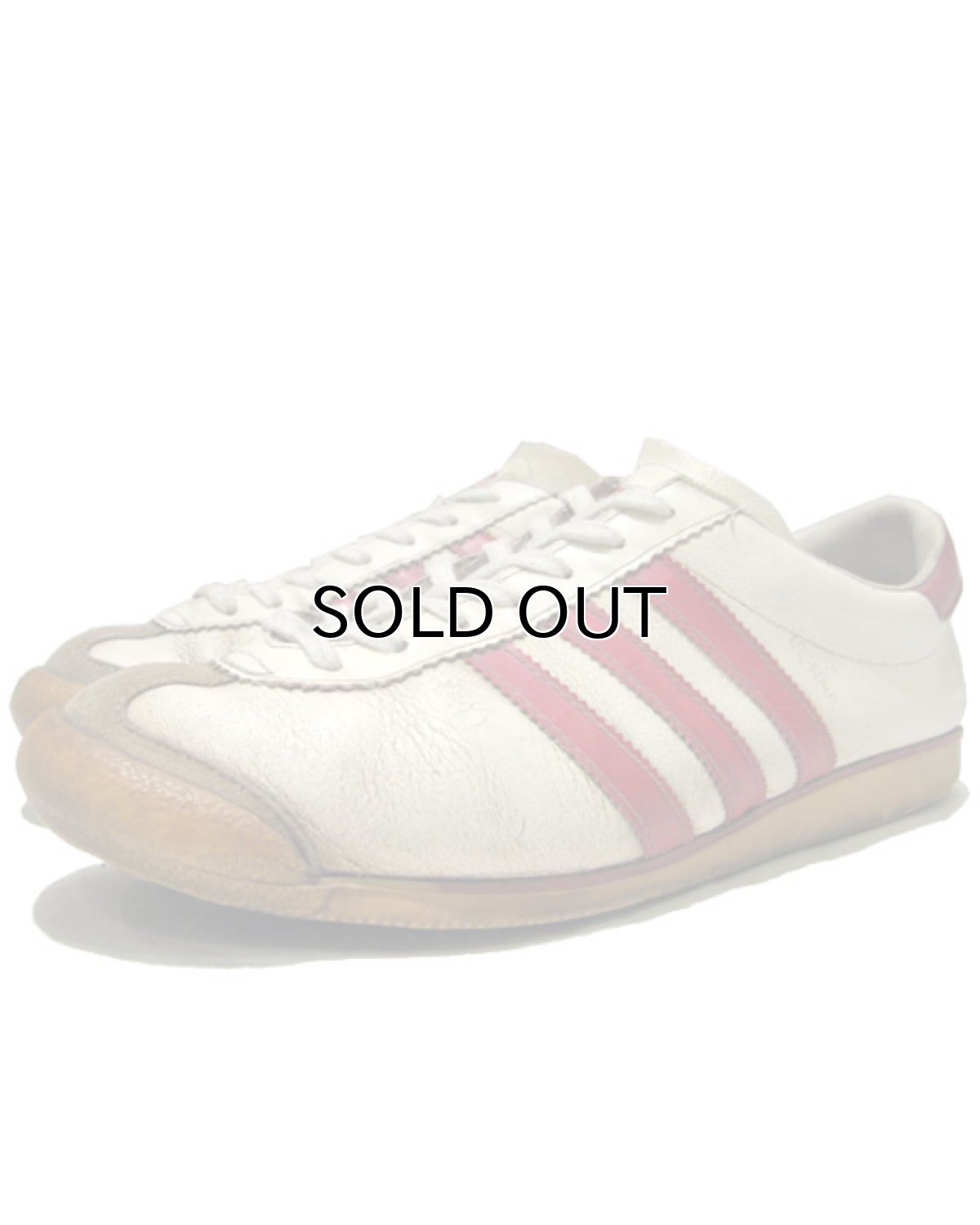 画像1: 1970's adidas "VIENNA" Leather Sneaker 白/赤 ユーゴスラビア製　size 8 1/2 (26.5cm) (1)