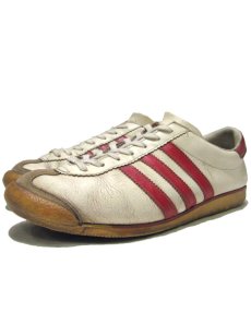 画像1: 1970's adidas "VIENNA" Leather Sneaker 白/赤 ユーゴスラビア製　size 8 1/2 (26.5cm) (1)