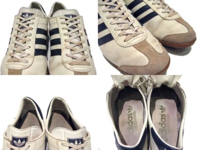 画像2: 1970's adidas "REKORD" Leather Sneaker 白/紺  ユーゴスラビア製　size 11 (29 cm)