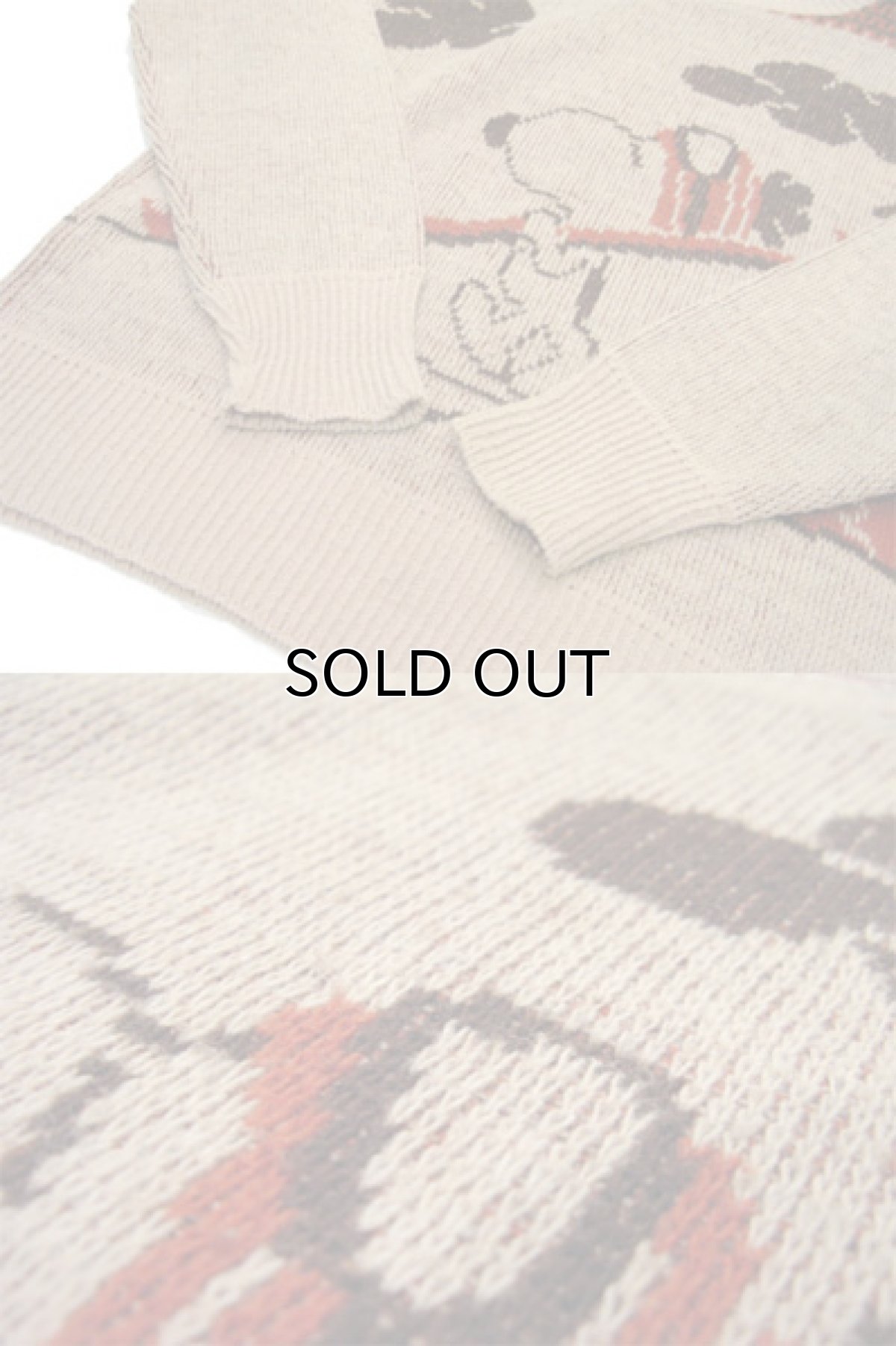 画像4: 1970's "Brandywine of California" Jacquard Weave Pullover Sweater "SNOOPY"　size M - L (表記 無し) (4)