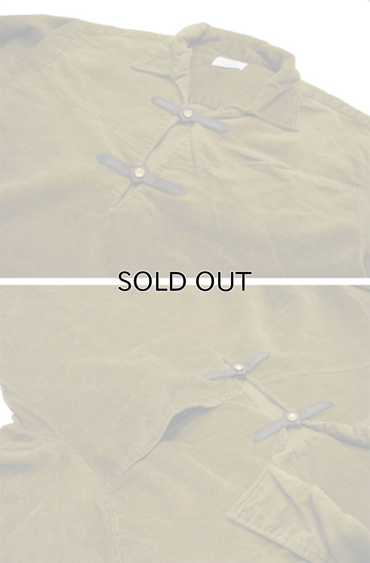 画像4: 1970's "Sears" Velour Pullover Shirts  マスタード系 size M  (表記 M 15 1/2) (4)