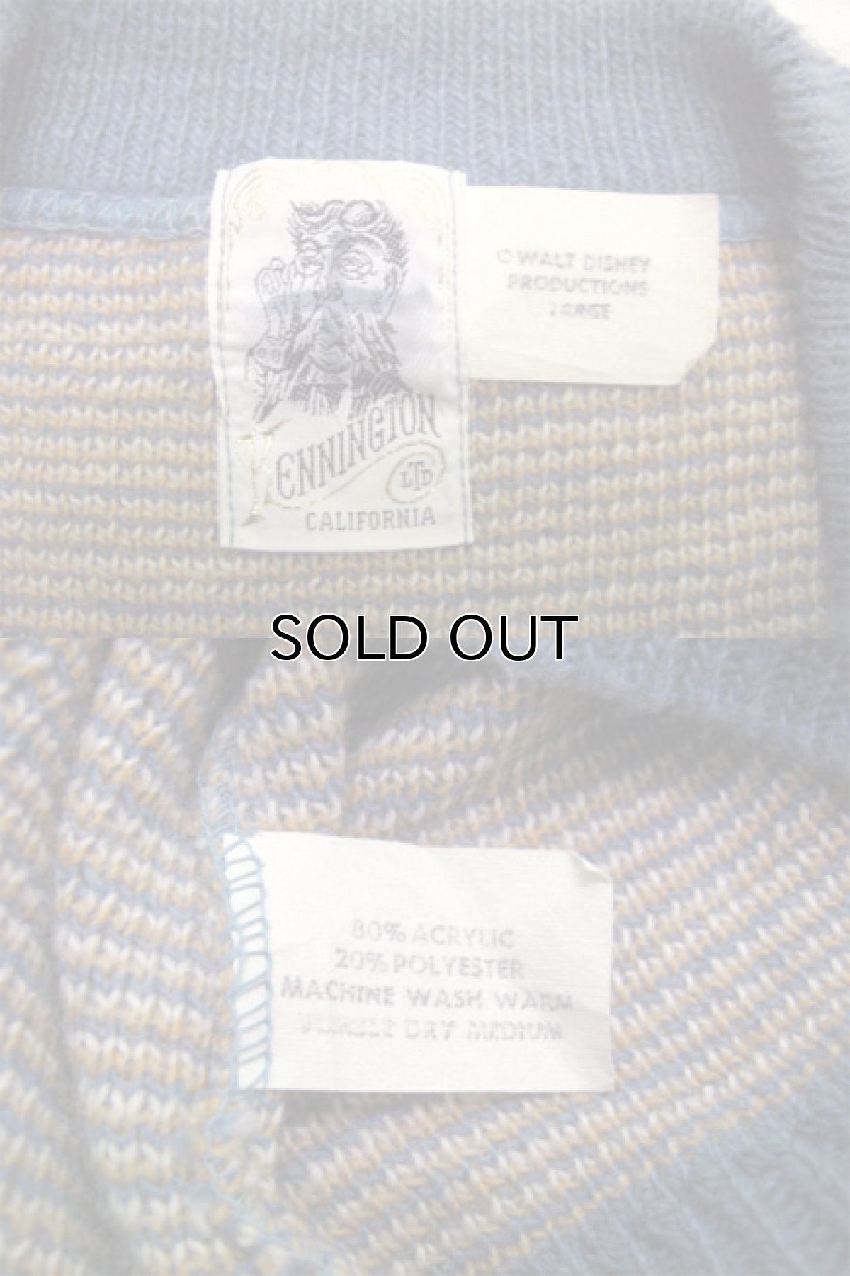 画像5: 1970's "Kennington" Jacquard Weave Pullover Sweater "Mickey Mouse" size M (表記 LARGE) (5)