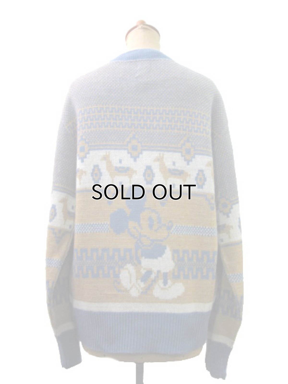 画像2: 1970's "Kennington" Jacquard Weave Pullover Sweater "Mickey Mouse" size M (表記 LARGE) (2)