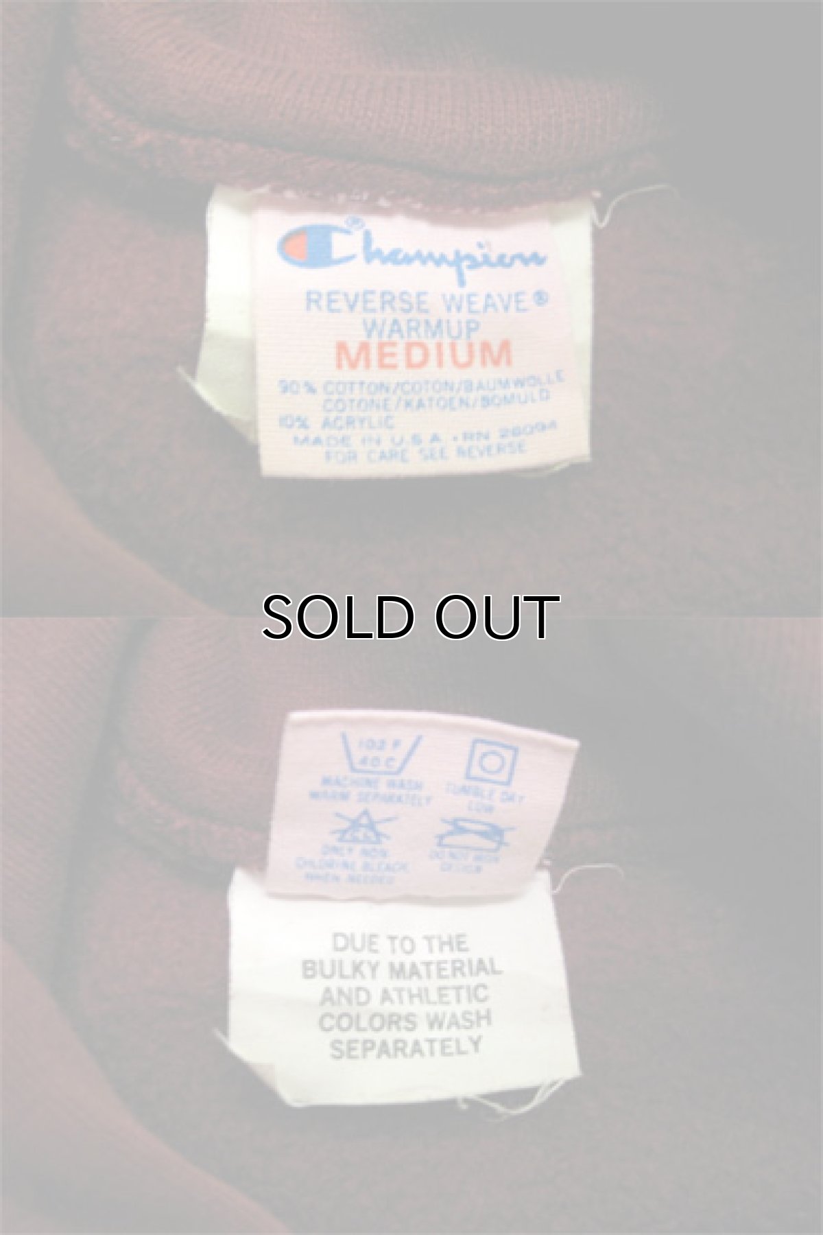 画像5: 1980's "Champion" Reverse Weave "BOSTON COLLEGE" Sweat Parka   BURGUNDY size 表記 M (5)