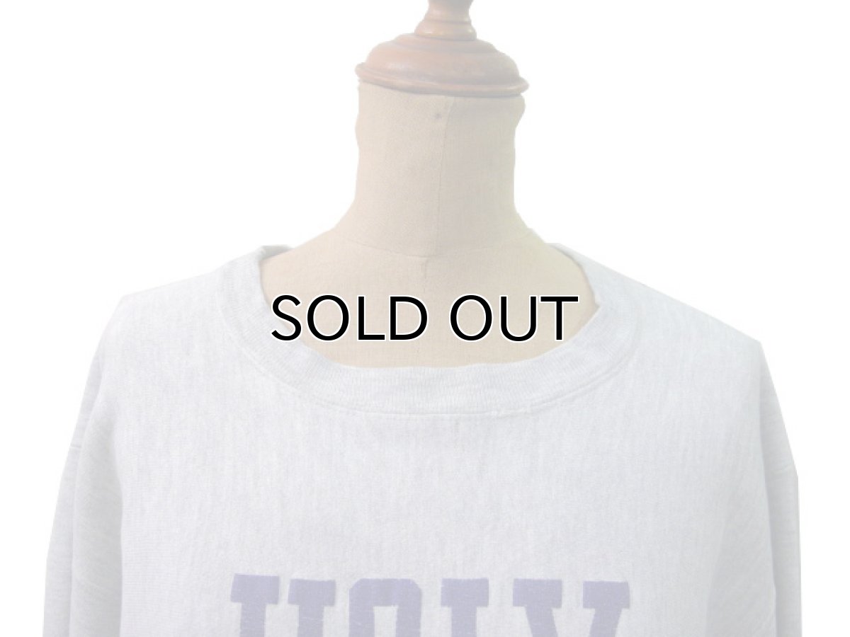 画像5: 1980's "Champion" Reverse Weave "HOLLY CROSS" Sweat Shirts  GREY size 表記 L (5)