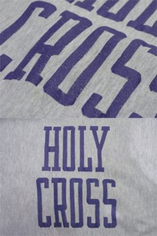 画像4: 1980's "Champion" Reverse Weave "HOLLY CROSS" Sweat Shirts  GREY　size 表記 L (4)