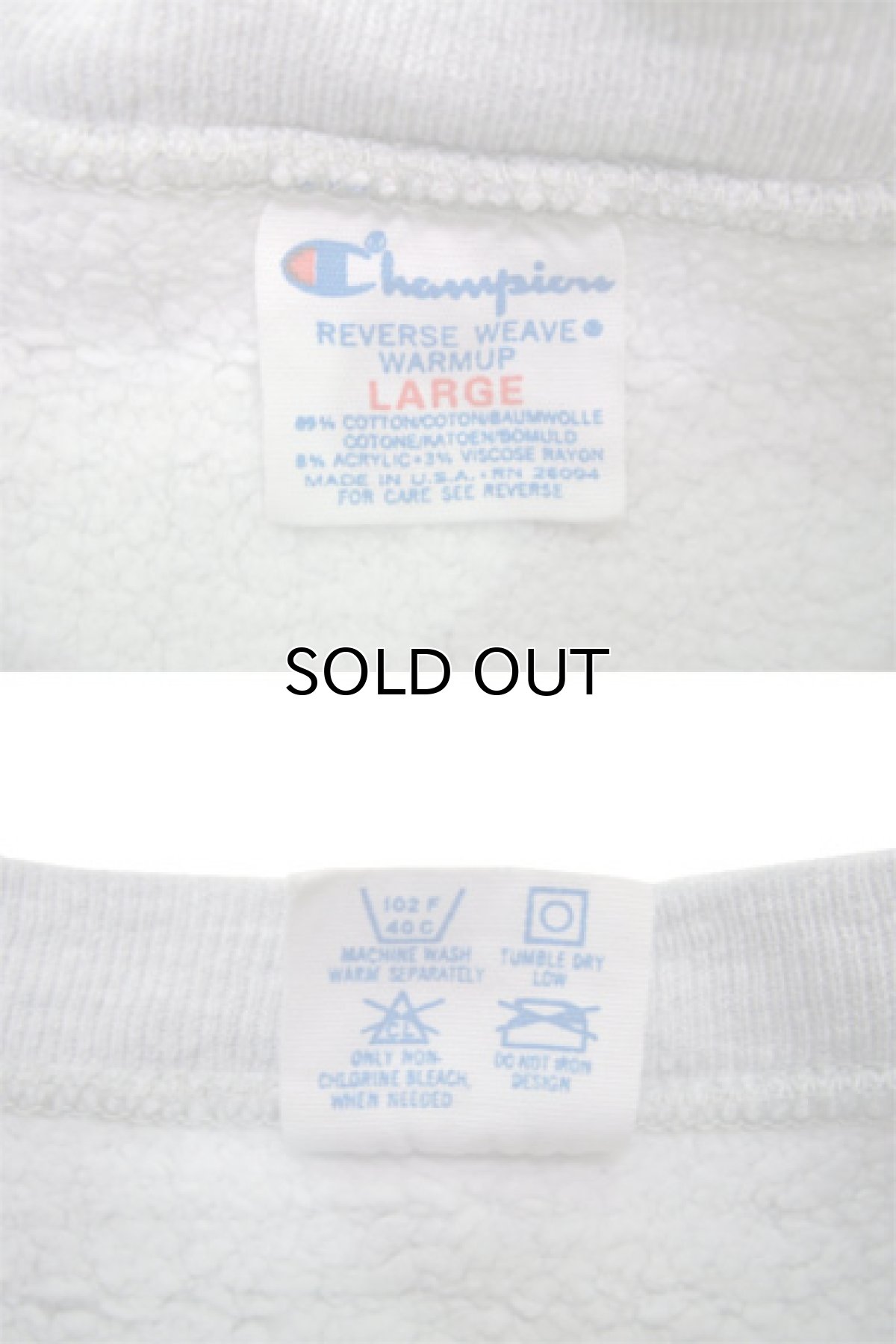 画像3: 1980's "Champion" Reverse Weave "HOLLY CROSS" Sweat Shirts  GREY size 表記 L (3)