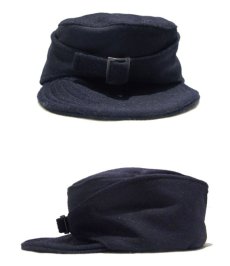 画像2: OLD Italian Military Wool Cap  NAVY　size 58 (2)
