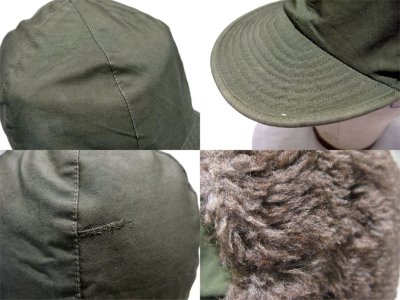 画像1: 1950's US Military "M-Q1" OD Pile Field Cap　size 7 1/4