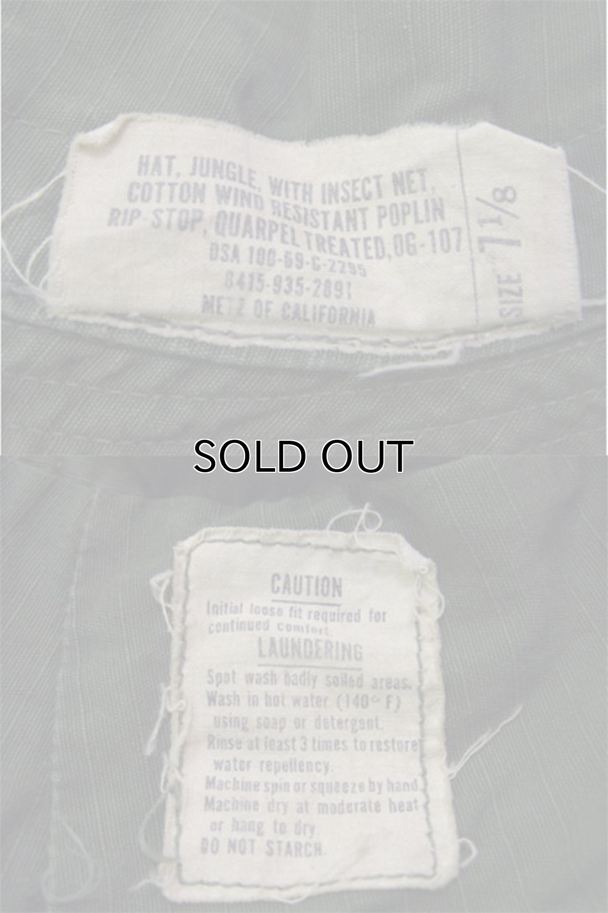 画像4: 1964's US ARMY Jungle Hat　size 7 1/8 (4)