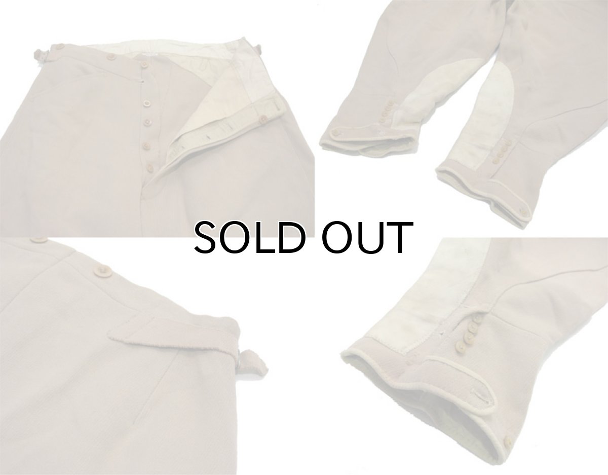 画像4: ~1930's Wool Jodhpurs Pants  BEIGE size w 30 inch  (表記 なし) (4)
