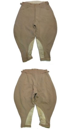 画像2: ~1930's Wool Jodhpurs Pants  BEIGE　size w 30 inch  (表記 なし) (2)