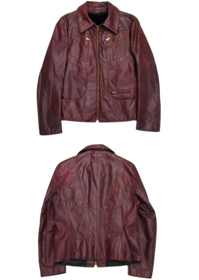画像1: 1980's "Leather Process of America Inc." Design Leather Jacket　size S - M 位 (表記 40)