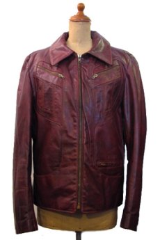 画像1: 1980's "Leather Process of America Inc." Design Leather Jacket　size S - M 位 (表記 40) (1)