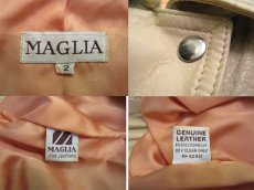 画像5: 1980-90's "MAGLIA" Combination Design Leather Jacket  NATURAL/BEIGE　size M 位 (表記 2) (5)