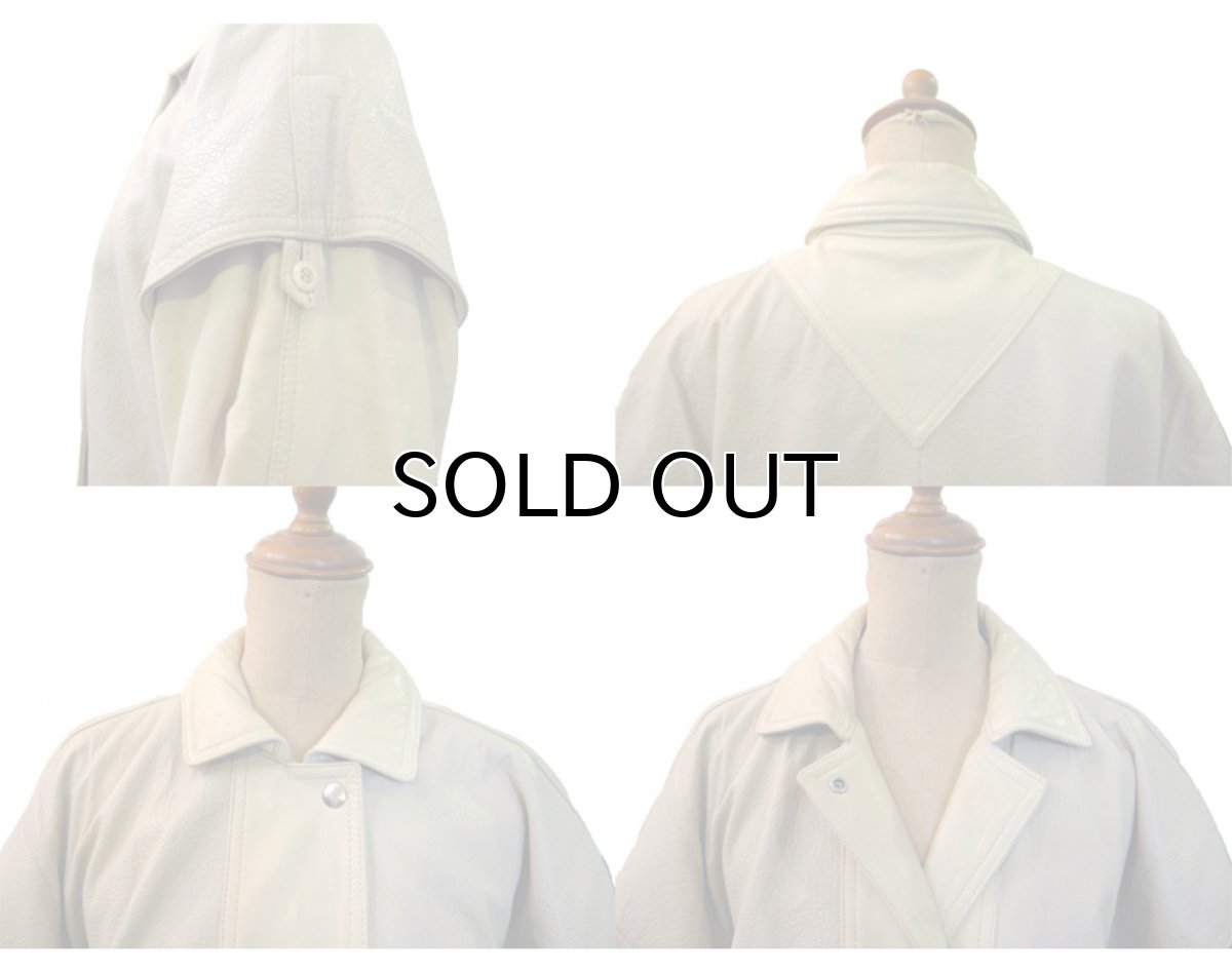 画像3: 1980-90's "MAGLIA" Combination Design Leather Jacket  NATURAL/BEIGE　size M 位 (表記 2) (3)