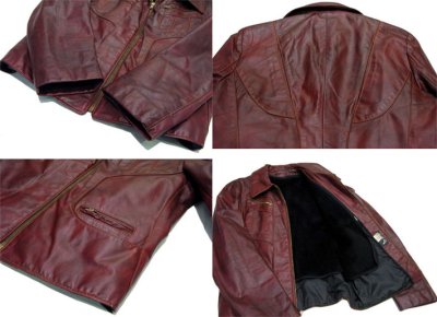 画像2: 1980's "Leather Process of America Inc." Design Leather Jacket　size S - M 位 (表記 40)