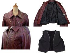 画像3: 1980's "Leather Process of America Inc." Design Leather Jacket　size S - M 位 (表記 40) (3)